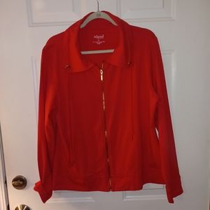 Relaxed Women's Red Long sleeve Jacket. Size XL